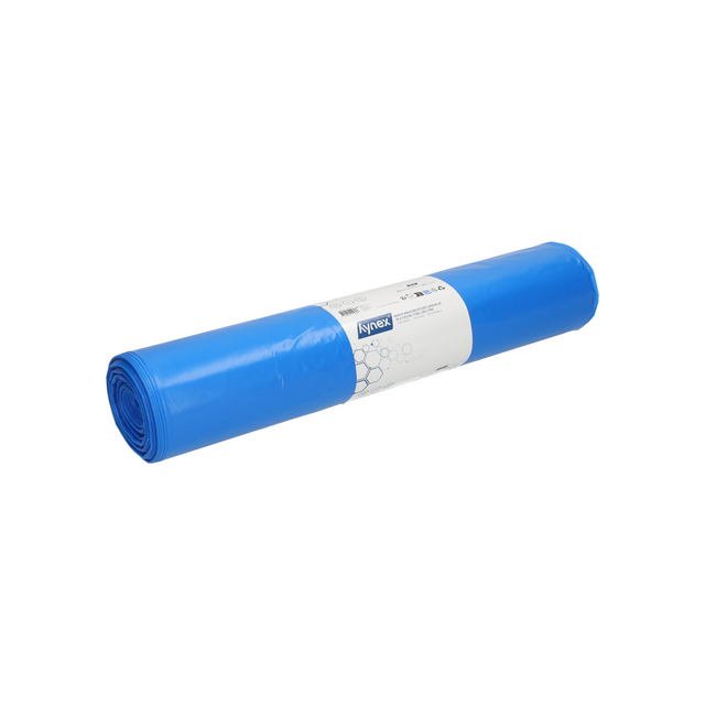 Afvalzak Hynex 70x110cm LDPE recycled T100 120L blauw rol à 20 stuks – foto 2