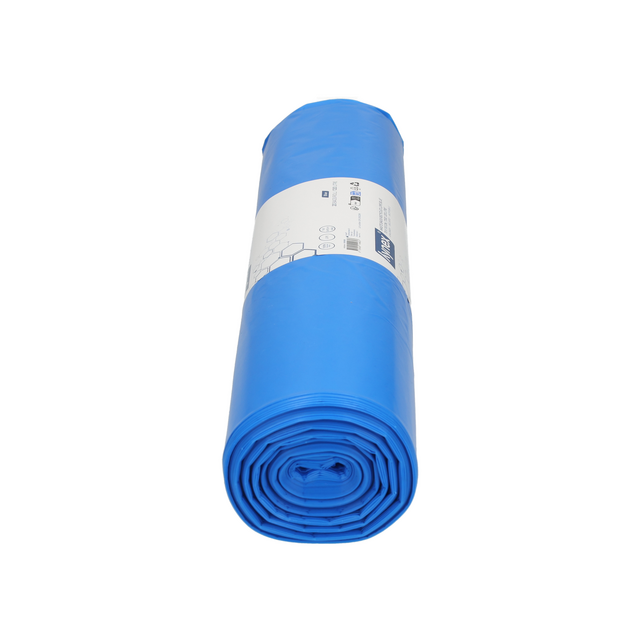 Afvalzak Hynex 70x110cm LDPE recycled T100 120L blauw rol à 20 stuks – foto 3