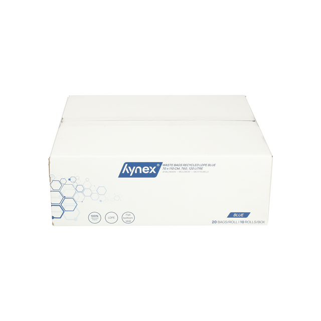 Afvalzak Hynex 70x110cm LDPE recycled T60 120L blauw rol à 20 stuks – foto 6