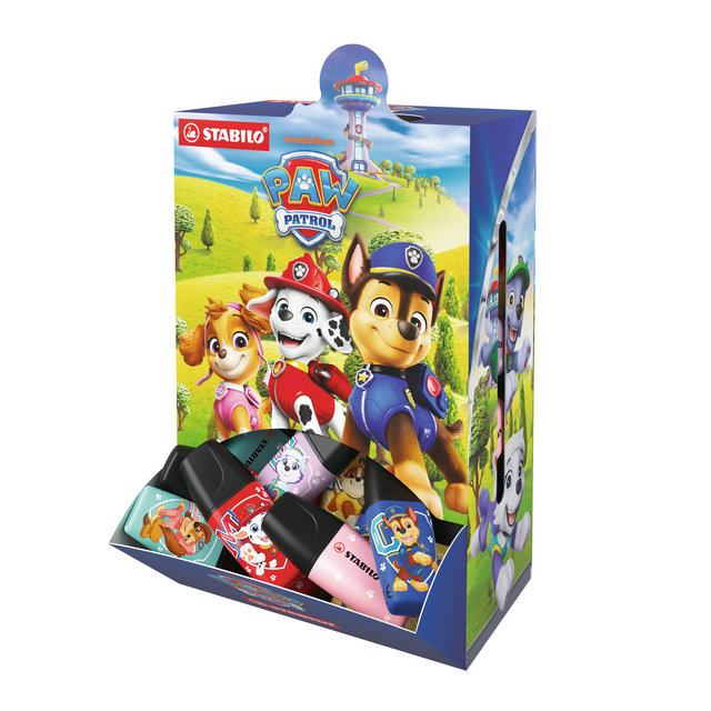 Markeerstift STABILO BOSS Paw Patrol mini assorti display à 50 stuks