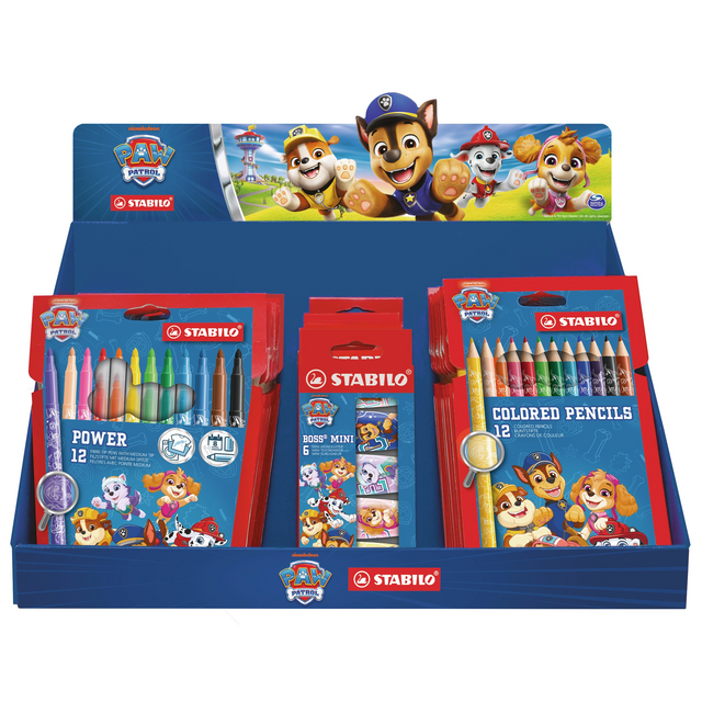 Counterdisplay STABILO Paw Patrol basic assortiment 26 stuks