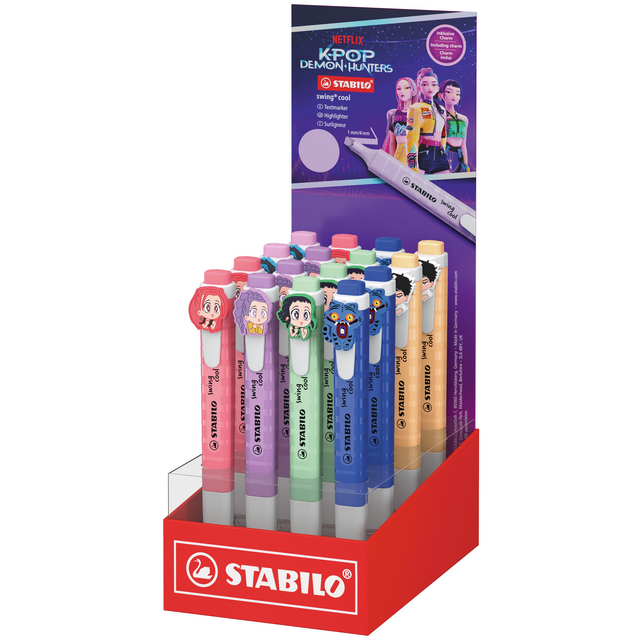 Markeerstift Stabilo Swing cool charm K-Pop assorti display à 16 stuks