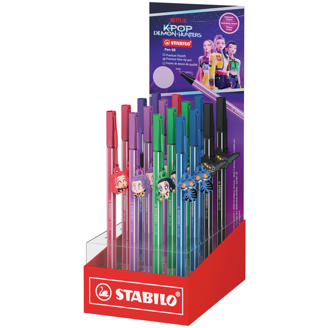 Viltstift STABILO Pen 68 charm K-Pop assorti display à 16 stuks