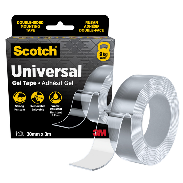 Montagetape Scotch universele dubbelzijdig geltape 3mx30mm transparant