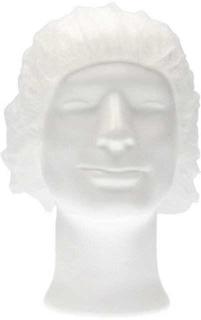 Haarnet CMT bouffant non-woven XL 58cm PP wit 100 stuks – foto 2