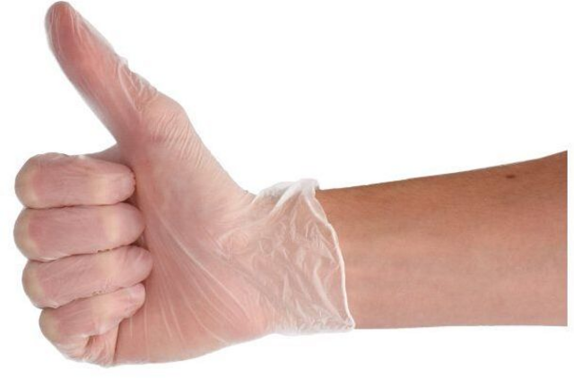 Handschoen CMT L vinyl poedervrij wit 100 stuks – foto 3