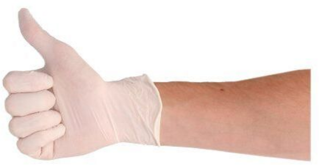 Handschoen CMT S latex poedervrij wit 100 stuks – foto 3