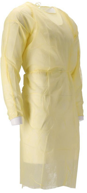 Isolatieschort CMT PP non woven 120x140cm geel – foto 2