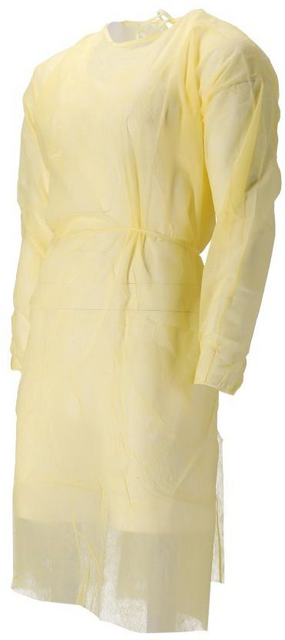 Isolatieschort CMT PP non woven 120x140cm geel – foto 4