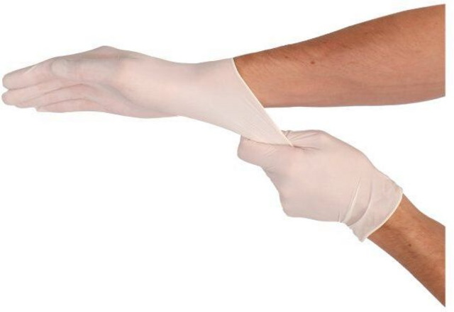 Handschoen CMT M latex poedervrij wit 100 stuks – foto 4