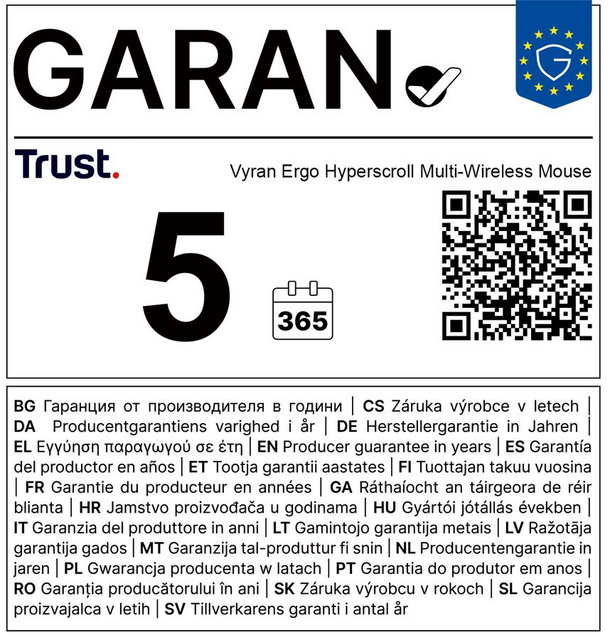 Ergonomische muis Trust hyperscroll Vyran draadloos – foto 8