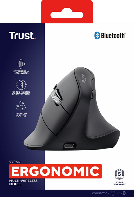 Ergonomische muis Trust hyperscroll Vyran draadloos – foto 5