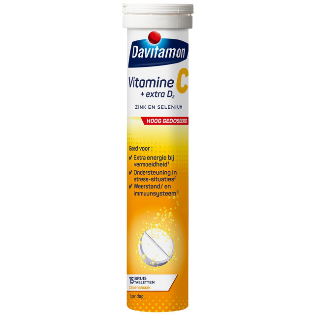 Vitamine C Davitamon extra D3 15 stuks