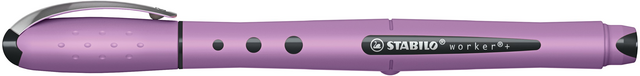 Rollerpen STABILO Worker+ Wildflower medium grijsviolet – foto 2
