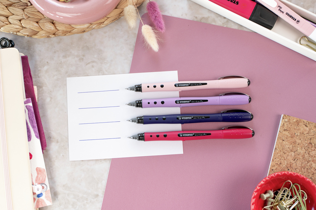 Rollerpen STABILO worker+ Wildflower medium Pruisisch blauw – foto 4