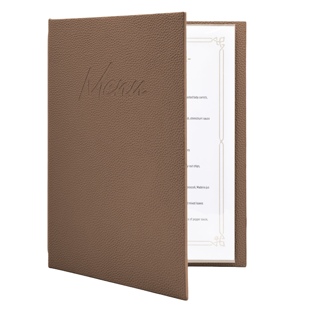 Menukaart Securit Signature A4 bruin