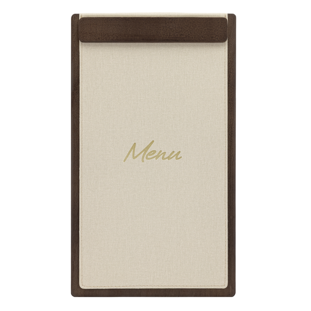 Menukaart Securit Signature klembord A45 donker hout grijs
