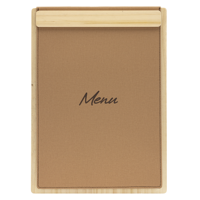 Menukaart Securit Signature klembord A4 licht hout bruin