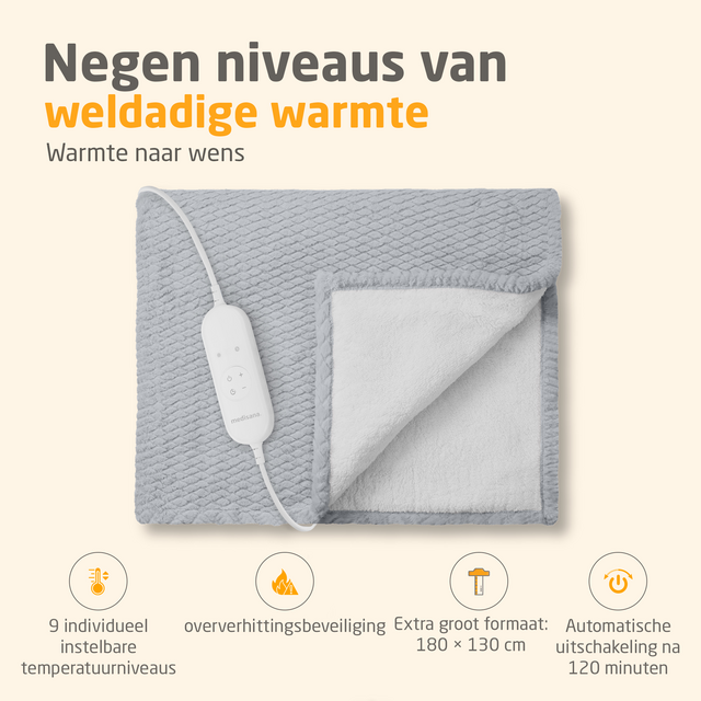 Knuffelwarmtedeken Medisana HB 416 grijs – foto 5