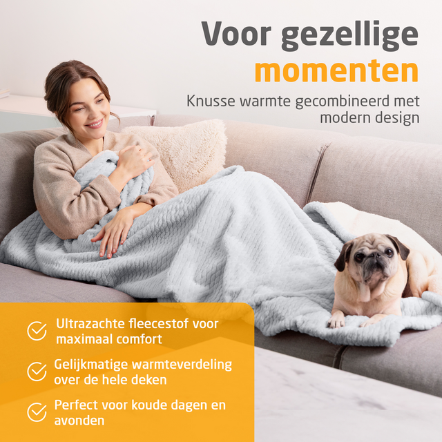 Knuffelwarmtedeken Medisana HB 416 grijs – foto 6