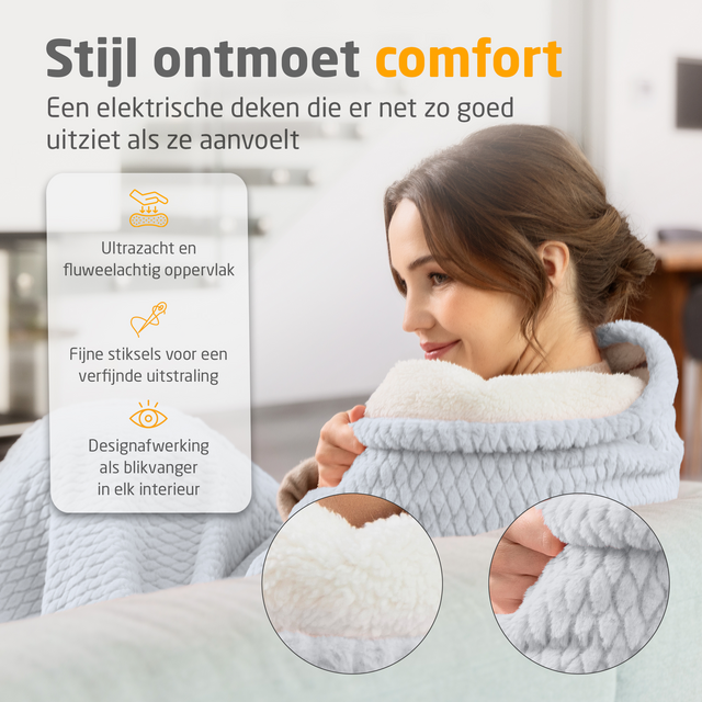 Knuffelwarmtedeken Medisana HB 416 grijs – foto 8