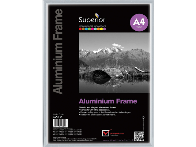 Fotolijst Seco A4 zilverkleurig geborsteld aluminium