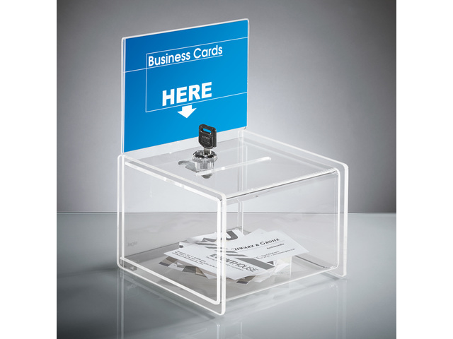 Actiebox Sigel transparant met slot 15x22x15cm + insteek – foto 2
