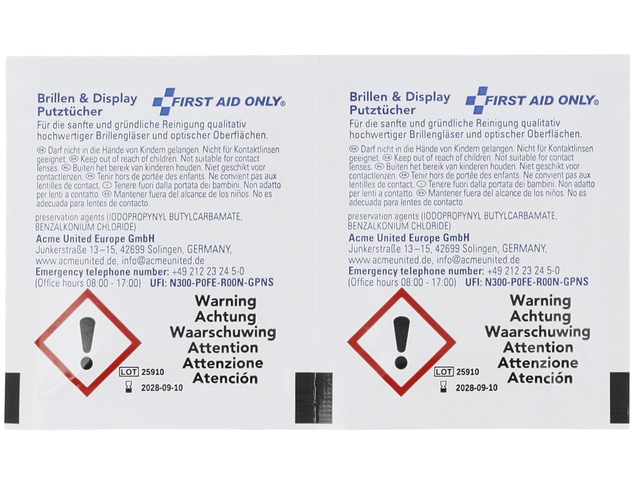 Brillendoekjes First Aid Only pak 50 stuks – foto 4