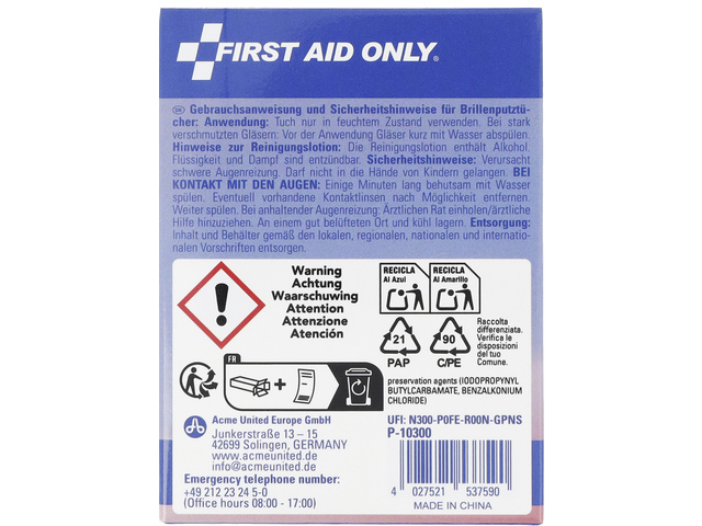 Brillendoekjes First Aid Only pak 50 stuks – foto 5