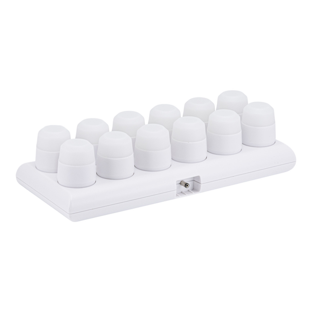 Theelicht Securit Amsterdam LED warmwit met oplaadstation 12 stuks wit – foto 2