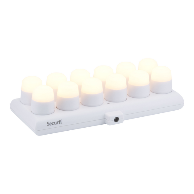 Theelicht Securit Amsterdam LED warmwit met oplaadstation 12 stuks wit – foto 4