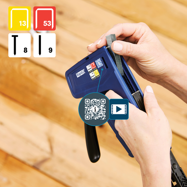 Handtacker Rapid Squeezy RPC4 13/6-16 blauw – foto 4