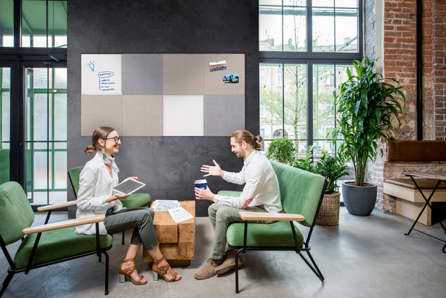 Prikbord Legamaster BOARD-UP akoestisch 75x75cm quiet grey – foto 5