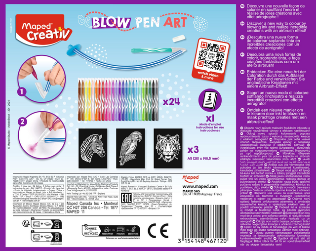 Blowpen Maped Creativ Art Creatief met 24 kleuren – foto 3