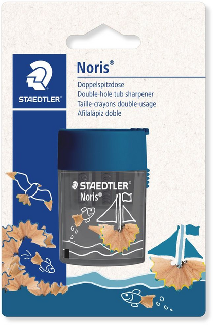 Puntenslijper Staedtler Noris 512 dubbel met opvangbak blauw – foto 2