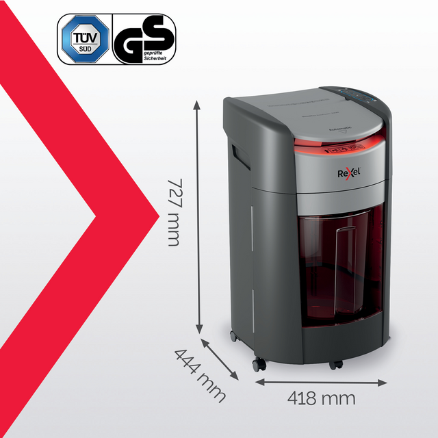 Papiervernietiger Rexel ShredMax AutoFeed+ 300X P4 snippers 4x10mm – foto 9