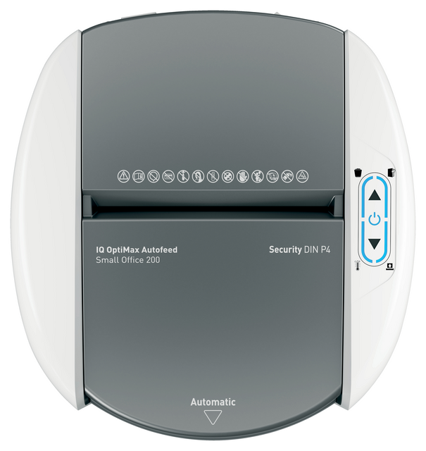 Papiervernietiger Leitz IQ OptiMax Autofeed 200 P4 snippers 4x10mm – foto 12