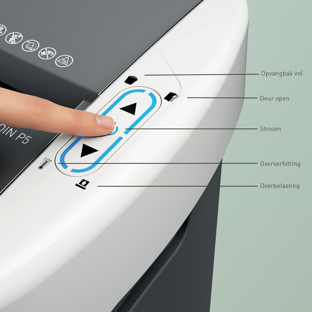 Papiervernietiger Leitz IQ OptiMax Autofeed 200 P4 snippers 4x10mm – foto 6