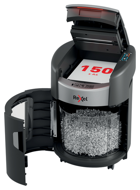 Papiervernietiger Rexel ShredMax AutoFeed+ 150X P4 snippers 4x10mm – foto 4