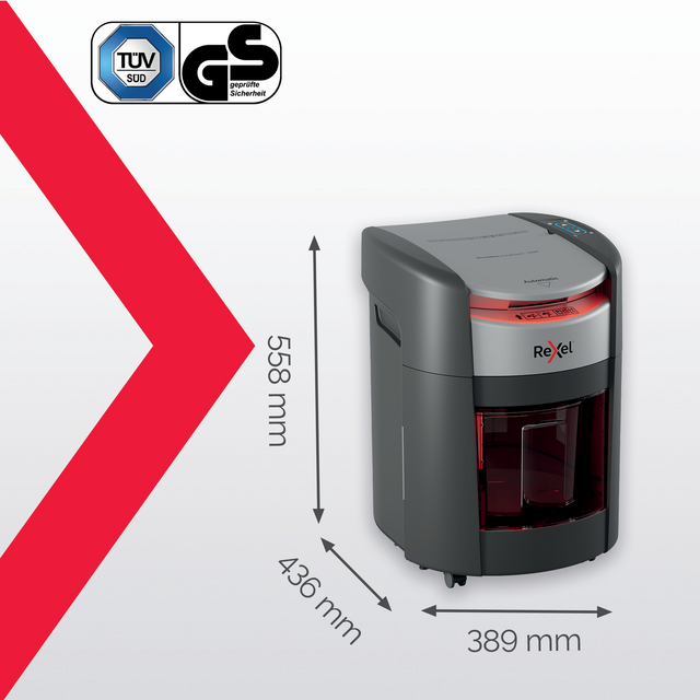 Papiervernietiger Rexel ShredMax AutoFeed+ 150X P4 snippers 4x10mm – foto 9