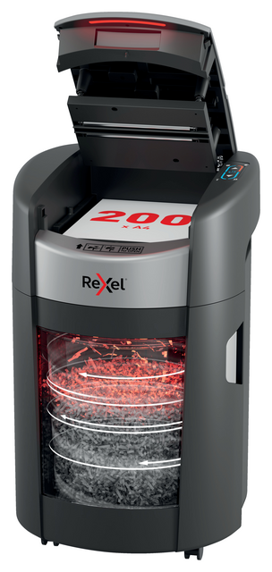 Papiervernietiger Rexel ShredMax AutoFeed+ 200X P4 snippers 4x10mm – foto 2