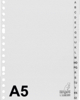 Tabbladen Kangaro A5 17-gaats G520AZM alfabet grijs PP