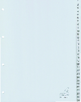 Tabbladen Kangaro 4-gaats G431C 1-31 genummerd grijs PP