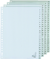 Tabbladen Kangaro 23-gaats G4100CM 1-100 genummerd grijs PP