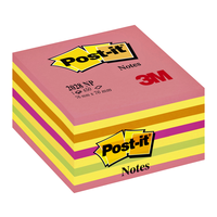 Memoblok Post-it 2028 76x76mm kubus neon kleuren