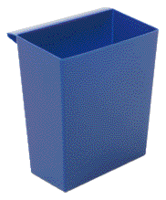 Inzetbak voor vierkante tapse papierbak blauw