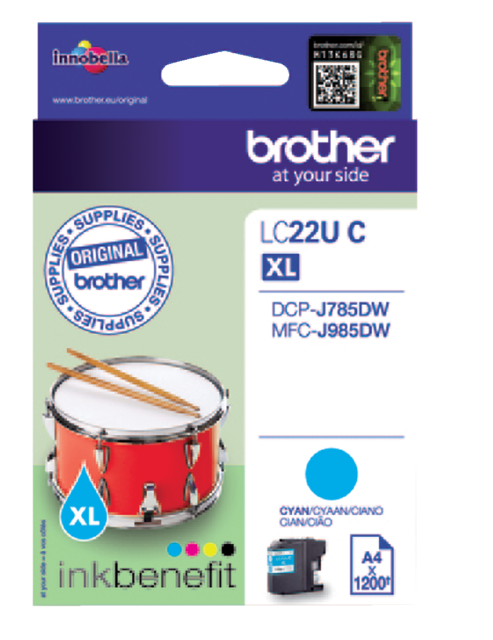 Inktcartridge Brother LC-22UC blauw – foto 2