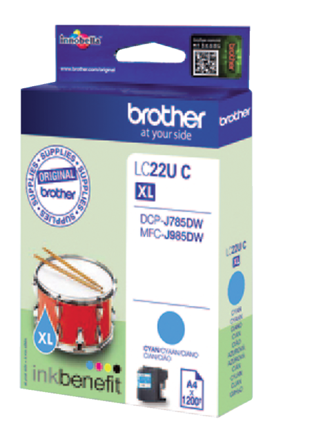 Inktcartridge Brother LC-22UC blauw – foto 3