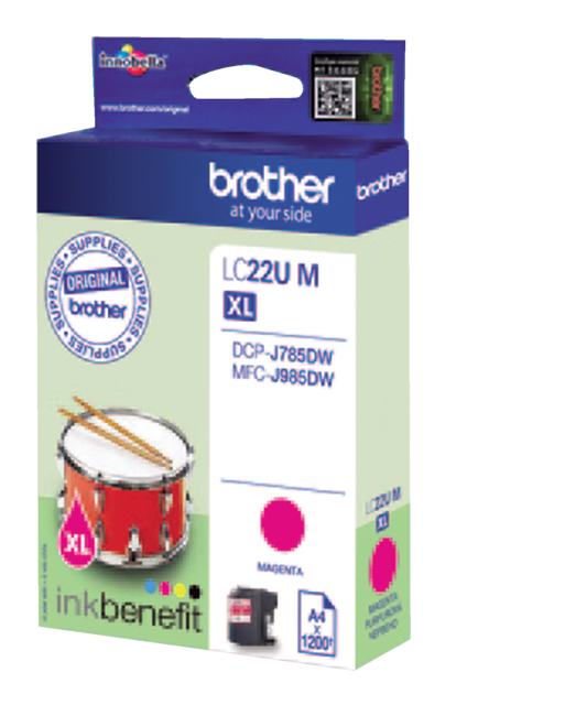 Inktcartridge Brother LC-22UM rood – foto 3