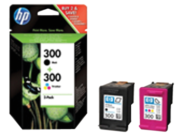 Inktcartridge HP CN637EE 300 zwart + kleur – foto 2